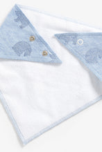 Load image into Gallery viewer, Mothercare Blue Bear Dribbler Bibs - 3 Pack