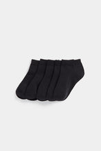 Load image into Gallery viewer, Mothercare Black Trainer Socks - 5 Pack