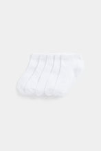 Load image into Gallery viewer, Mothercare White Trainer Socks - 5 Pack