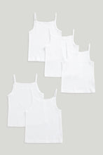 Load image into Gallery viewer, Mothercare White Cami Vests - 5 Pack