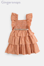 Load image into Gallery viewer, Gingersnaps Checkered Ruffled Dress with Belt