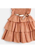 Load image into Gallery viewer, Gingersnaps Checkered Ruffled Dress with Belt