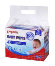 Load image into Gallery viewer, Pigeon Pure Water Wipes - 80 Pack X 3