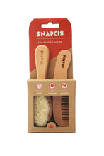 Load image into Gallery viewer, Snapkis Bath Accessories Baby Brush And Comb Set Wooden