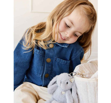 Snuggle Bunnies - Penelope Keyring - Silver