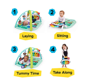 Baby Einstein 4-In-1 Kickin Tunes Musical Meadow Music & Language Discovery Gym