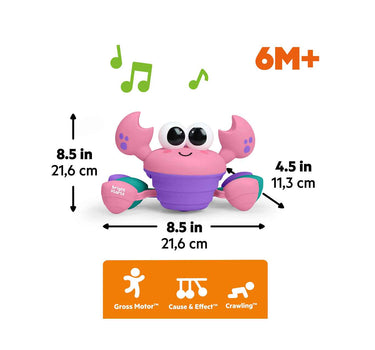 Bright Starts Rockin Crawling Crab Pink