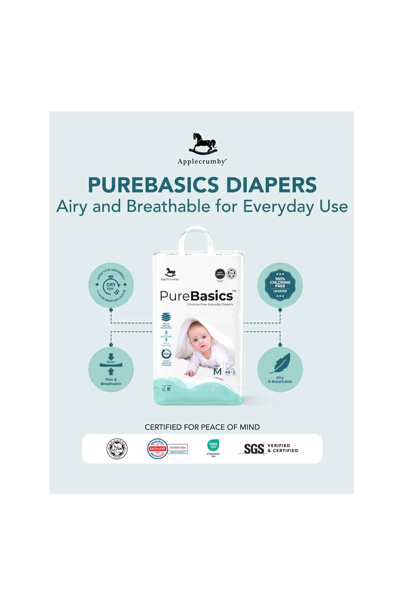 Applecrumby Purebasics Pull Up Diaper Mega