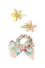 Load image into Gallery viewer, Gingersnaps Raffia Flower Hairsnaps And Bow Scrunchie Set

