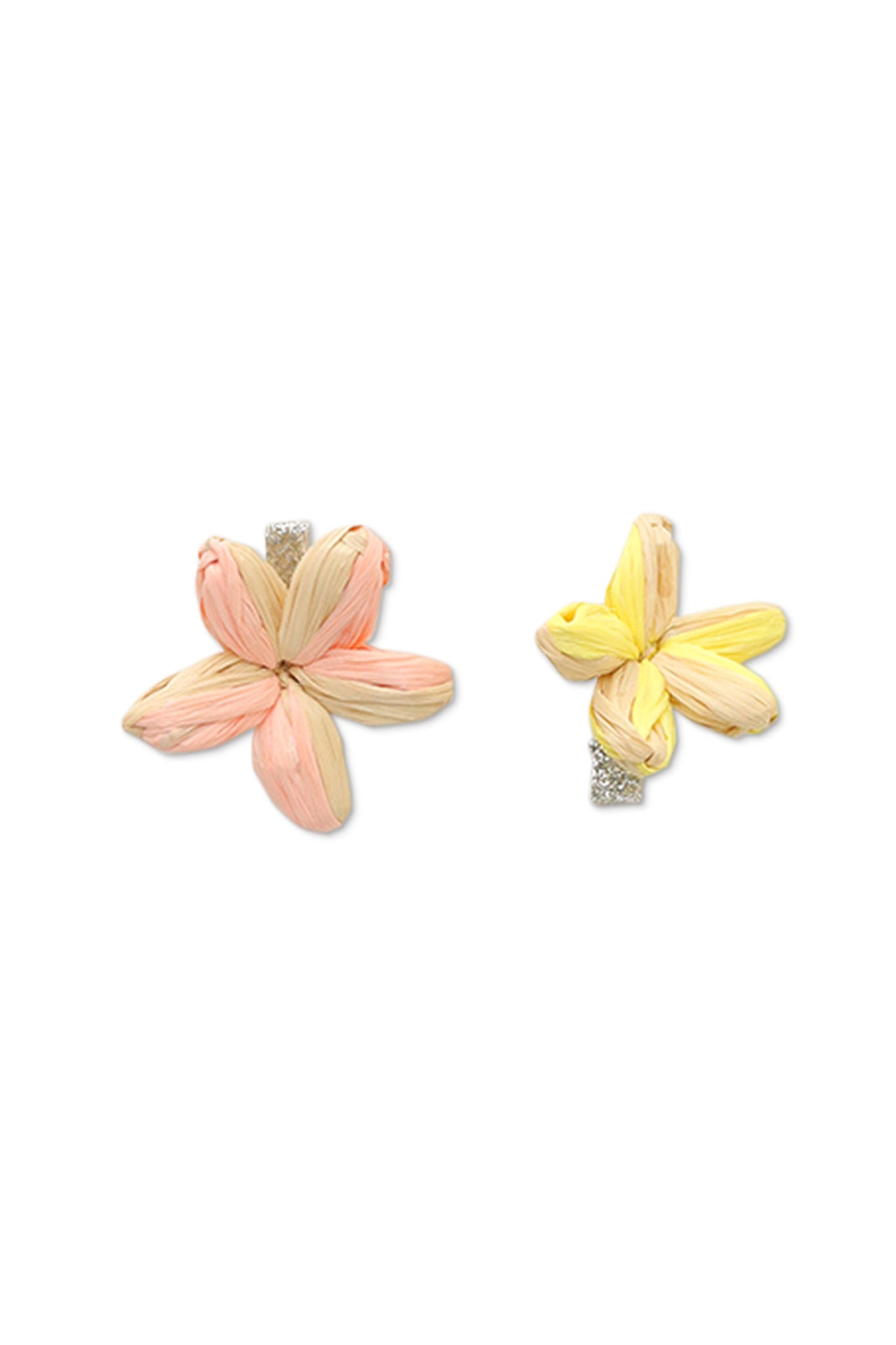 Gingersnaps Fruity Ruffled Bow Turban & Raffia Flowers Hairclip Set