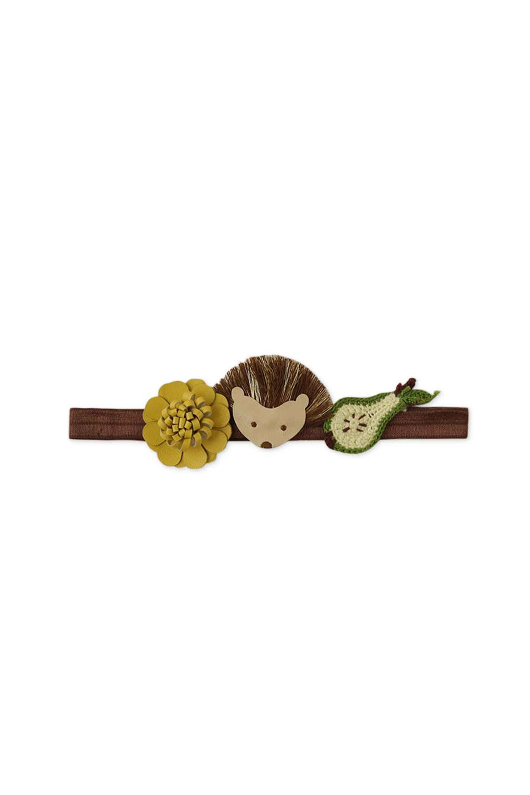 Gingersnaps Leather with Crochet Turban Headband