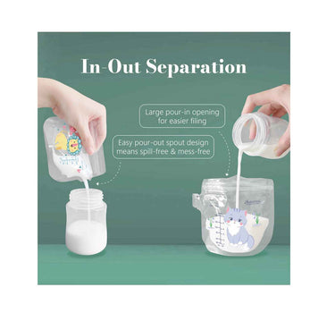 Autumnz Animal Land Double Ziplock Breastmilk Storage Bag