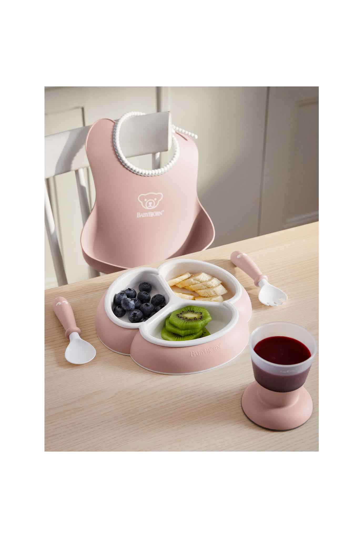 Babybjorn Mealtime Set 4 Pcs-Powder Pink