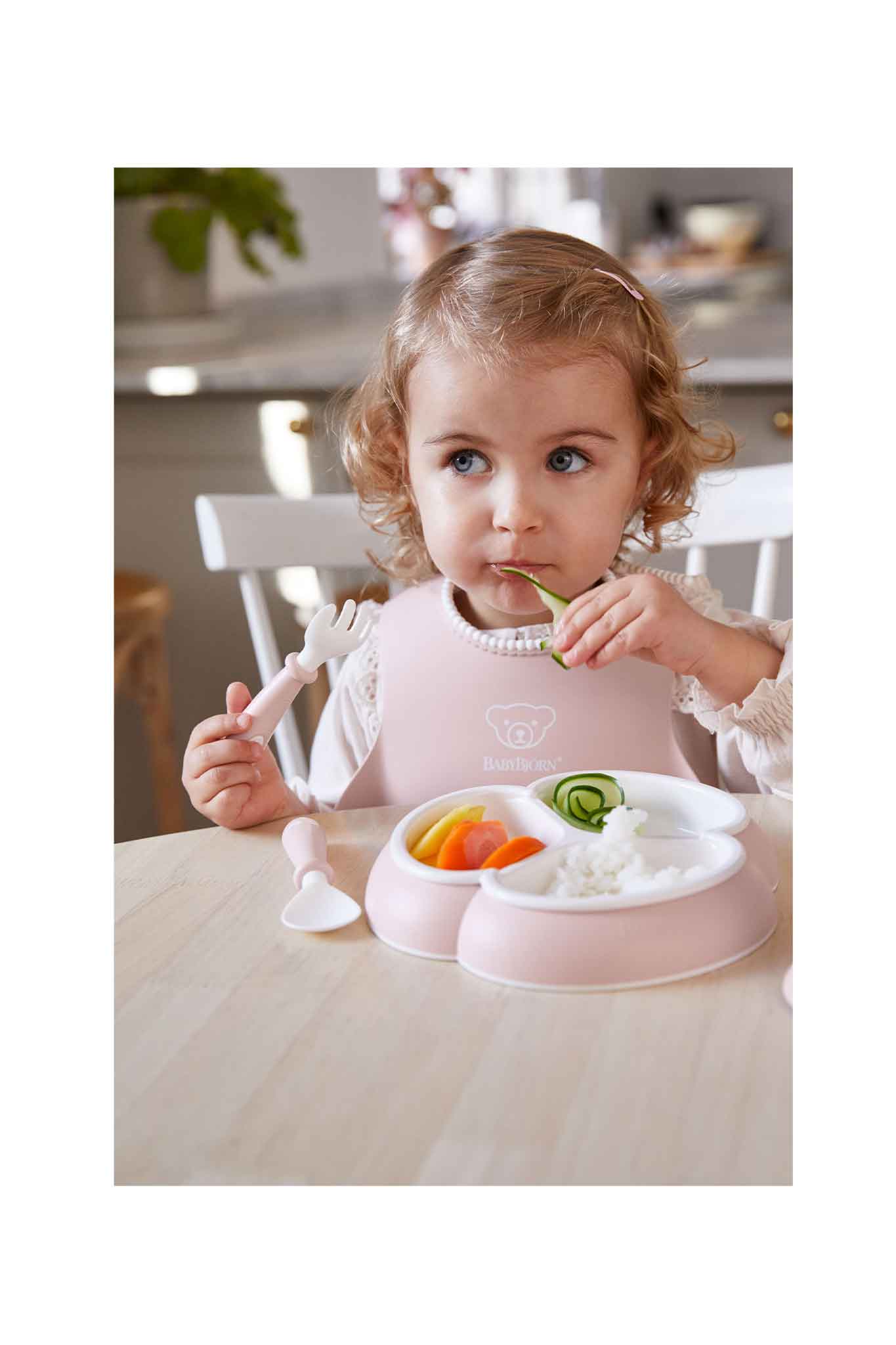 Babybjorn Mealtime Set 4 Pcs-Powder Pink