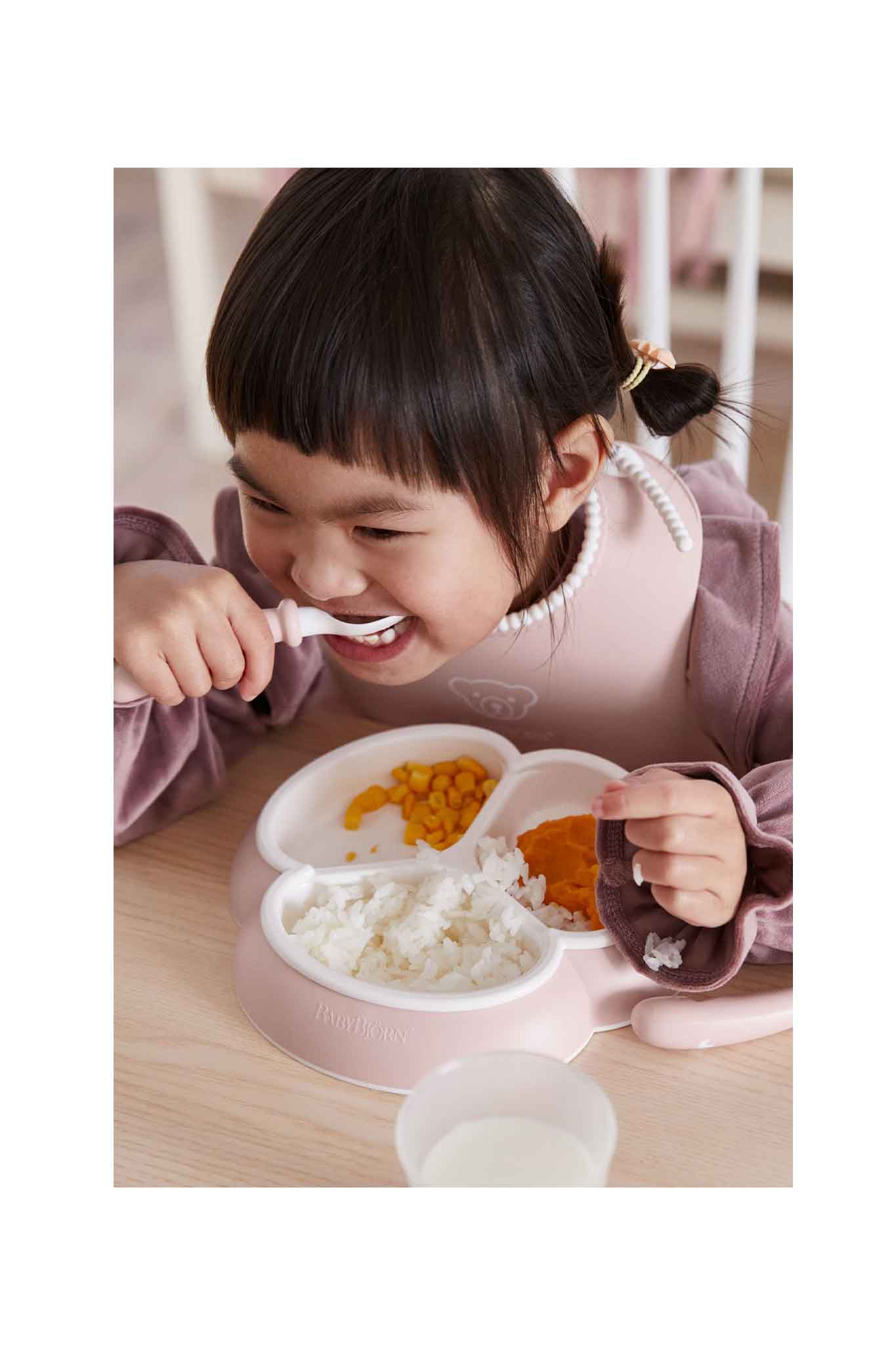 Babybjorn Mealtime Set 4 Pcs-Powder Pink