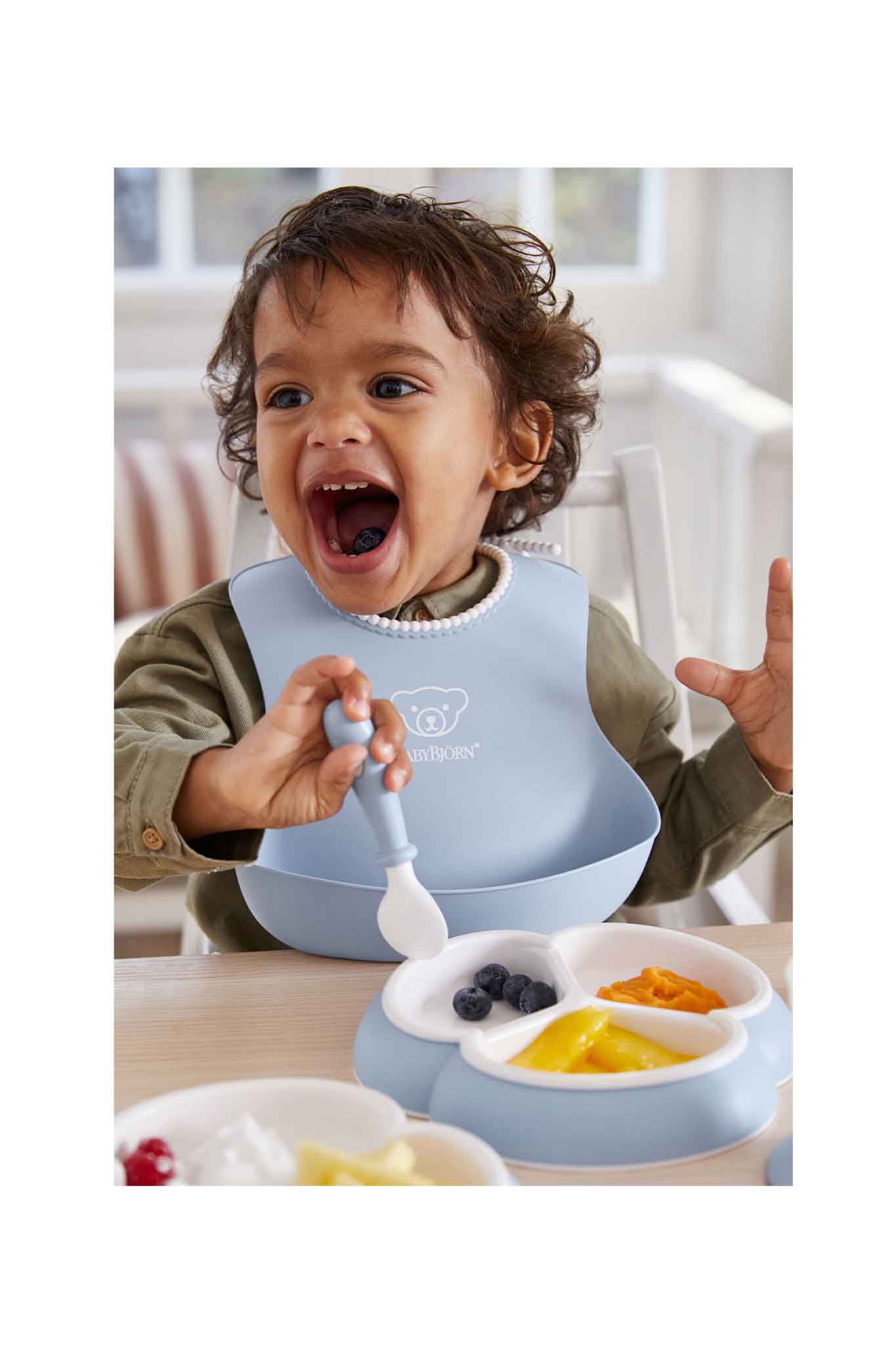 Babybjorn Mealtime Set 4 Pcs-Powder Blue