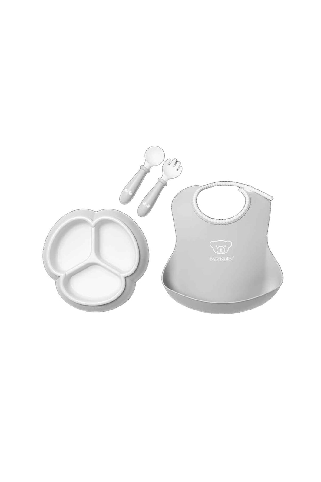Babybjorn Mealtime Set 4 Pcs-Grey