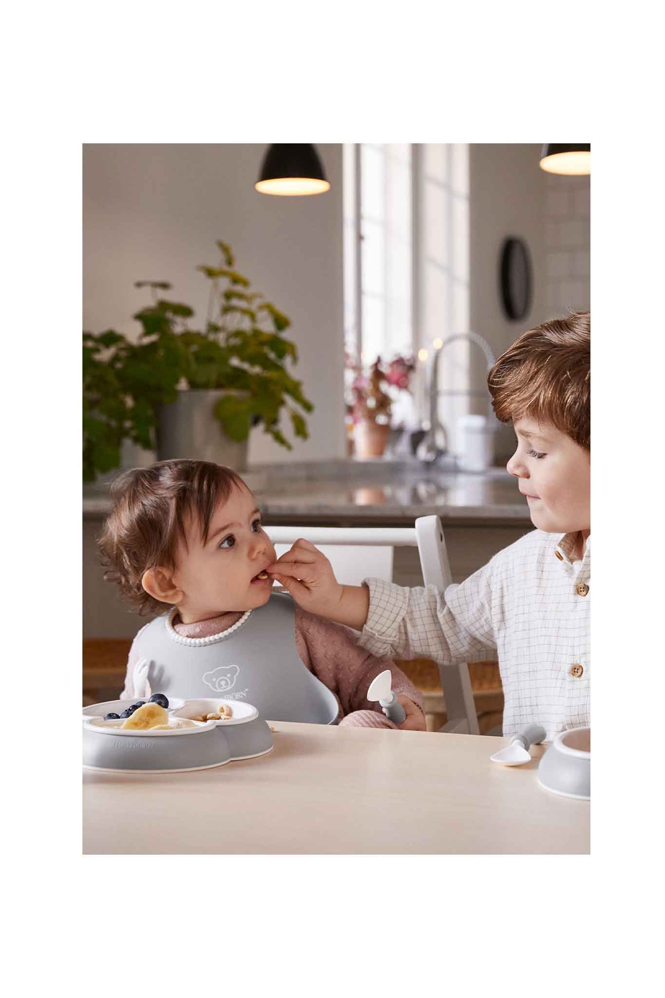 Babybjorn Mealtime Set 4 Pcs-Grey