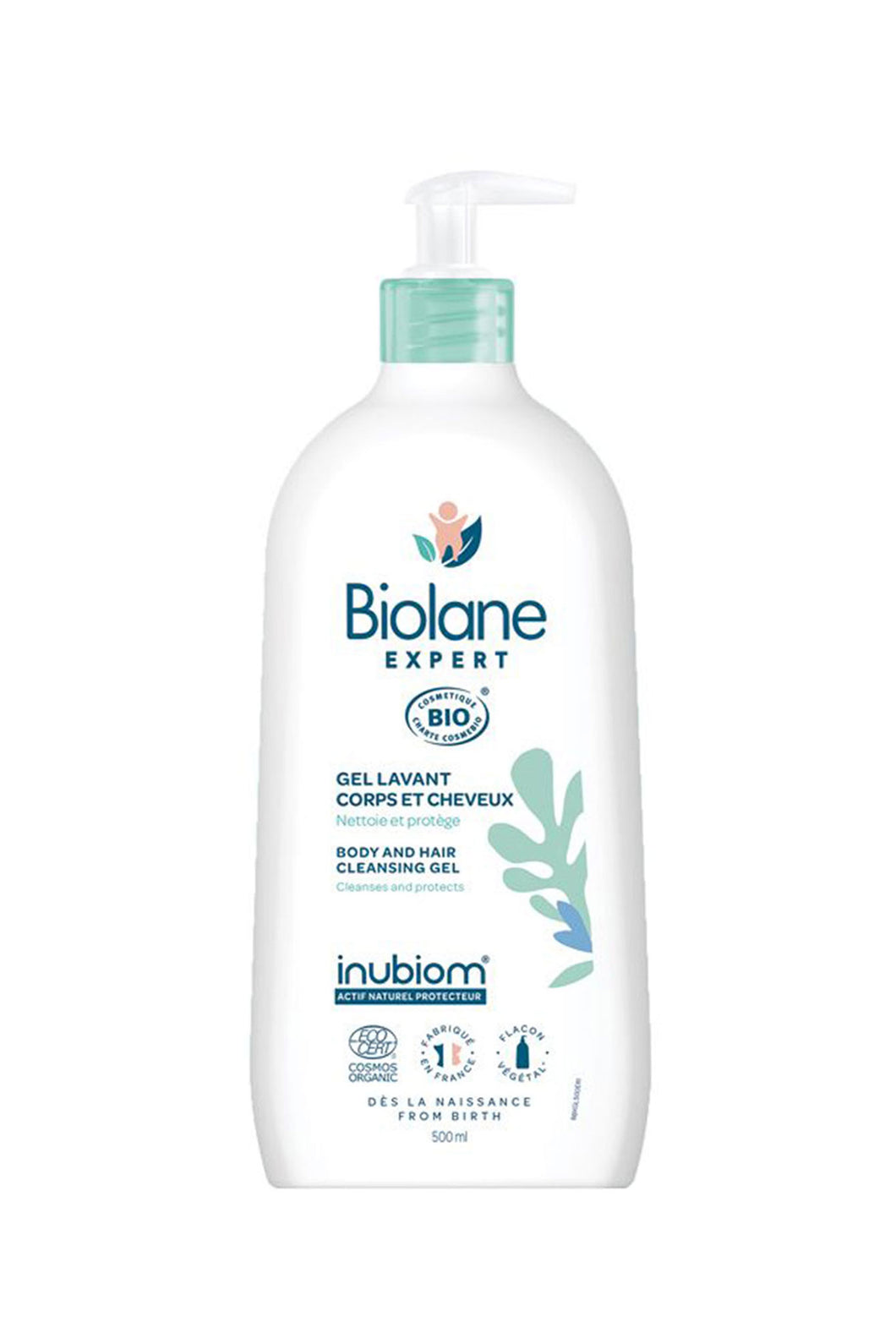 Biolane Expert Organic Body and Hair Cleansing Gel 500ml