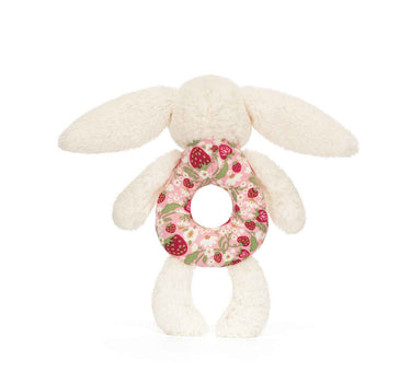 Jellycat Blossom Cream Bunny 'Berry' Ring Rattle