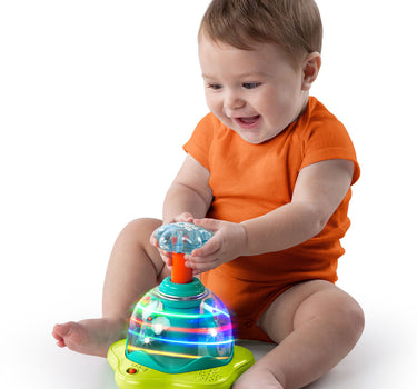 Bright Starts Press & Glow Spinner Cause and Effect Musical Baby Toy