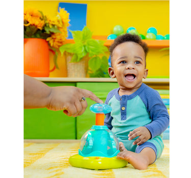 Bright Starts Press & Glow Spinner Cause and Effect Musical Baby Toy