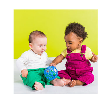 Bright Starts Oball Easy Grasp Rattle Bpa-Free Infant Toy in Blue