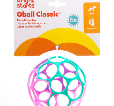 Bright Starts Oball Easy Grasp Classic Ball Bpa-Free Infant Toy in Pink/Purple