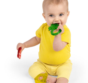 Bright Starts Juicy Chews Textured Teethers - Watermelon, Pineapple, Banana 3 Packs