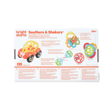 Bright Starts Soothers & Shakers 5-Piece Gift Set, on the Go Baby Toys