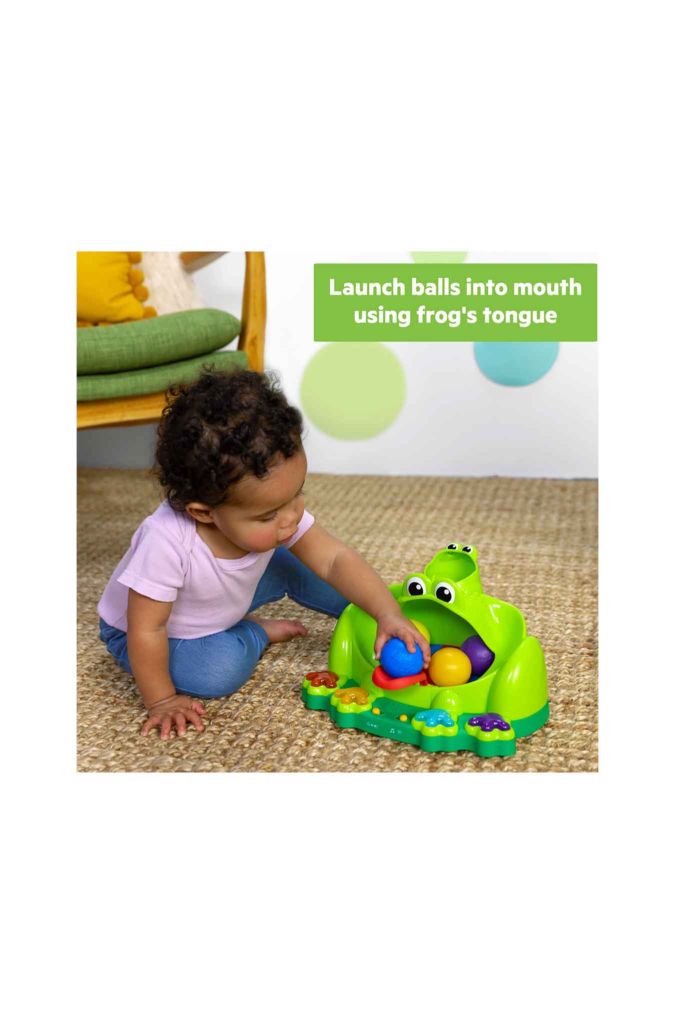 Bright Starts Poppin' Ball Frog Ball Play Toy