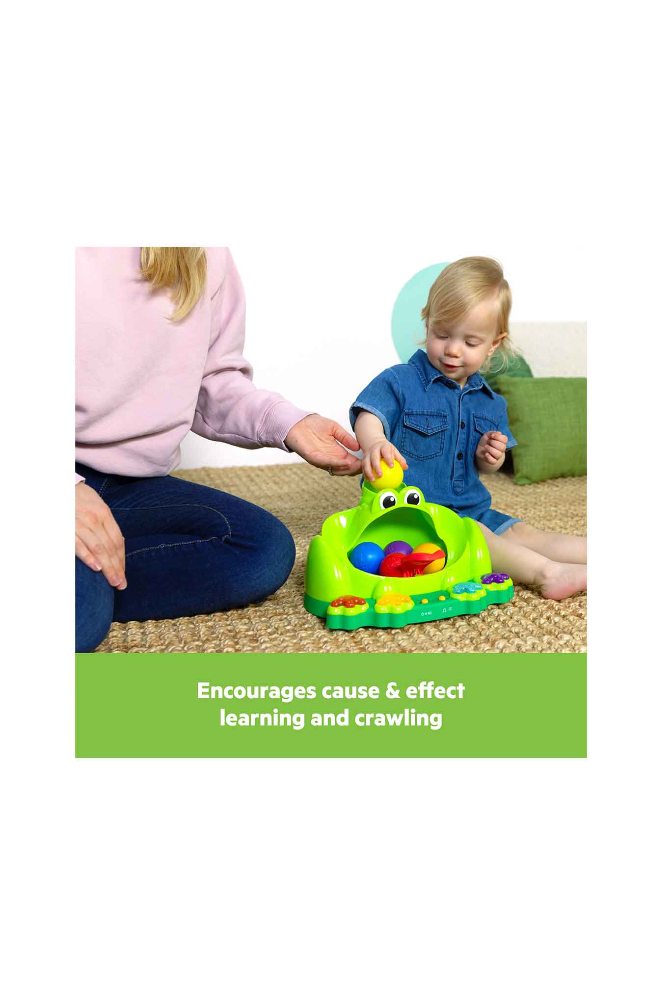 Bright Starts Poppin' Ball Frog Ball Play Toy