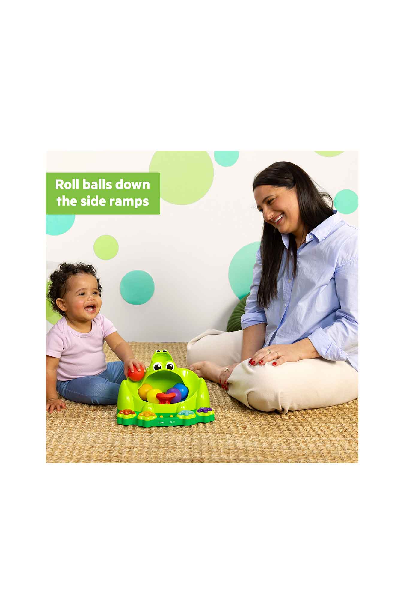Bright Starts Poppin' Ball Frog Ball Play Toy