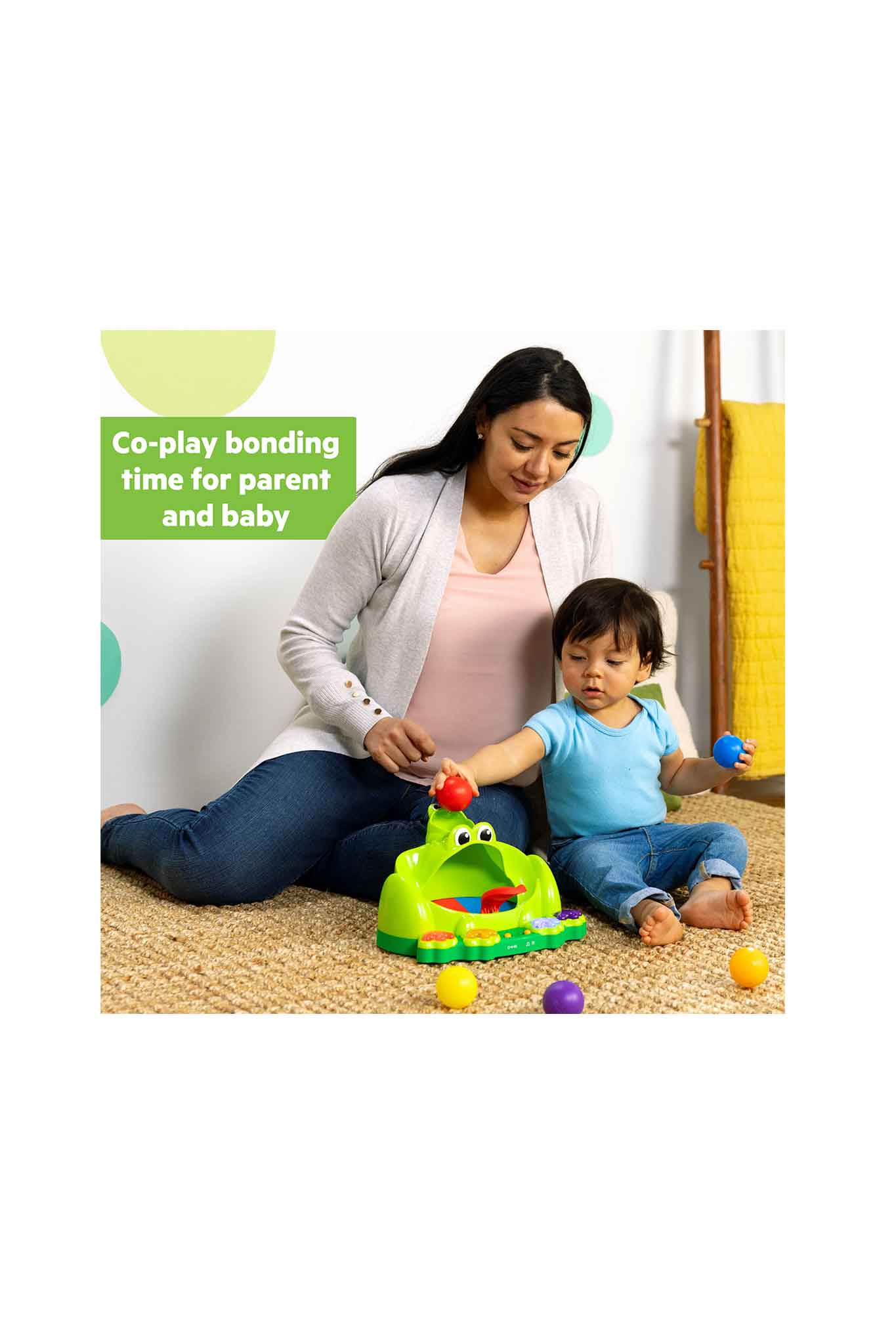 Bright Starts Poppin' Ball Frog Ball Play Toy