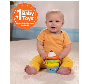Bright Starts Cupcake Tower Stacking Toy With Teether