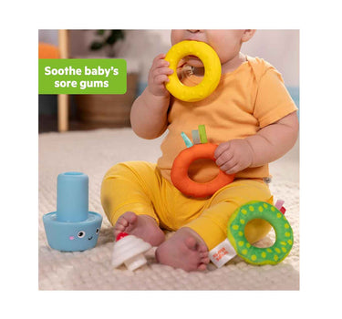 Bright Starts Cupcake Tower Stacking Toy With Teether