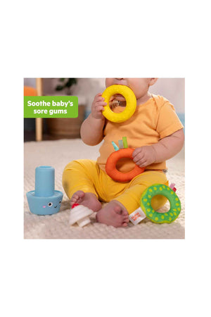 Bright Starts Cupcake Tower Stacking Toy With Teether