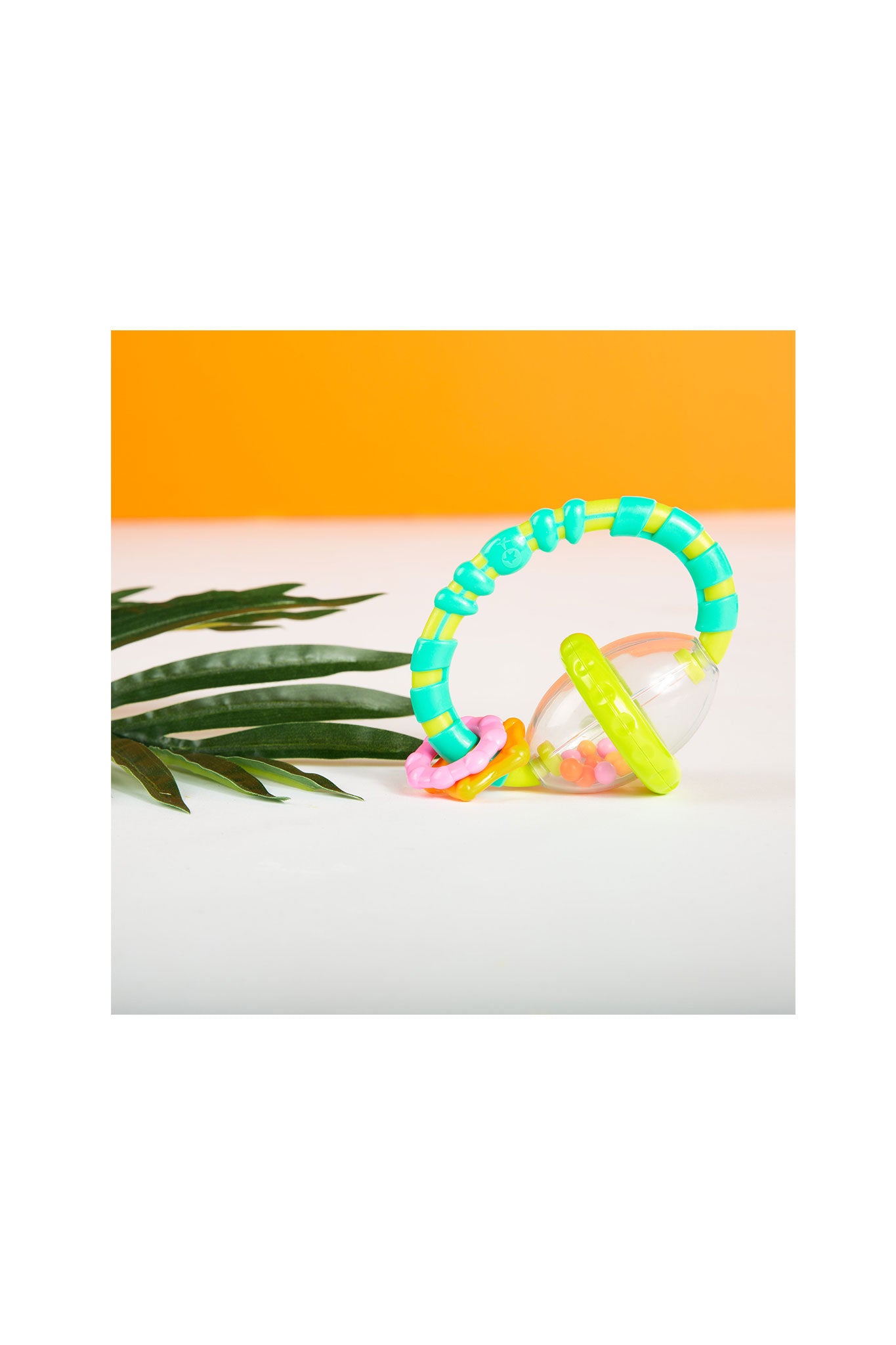 Bright Starts Grab & Spin Rattle and Teether Toy