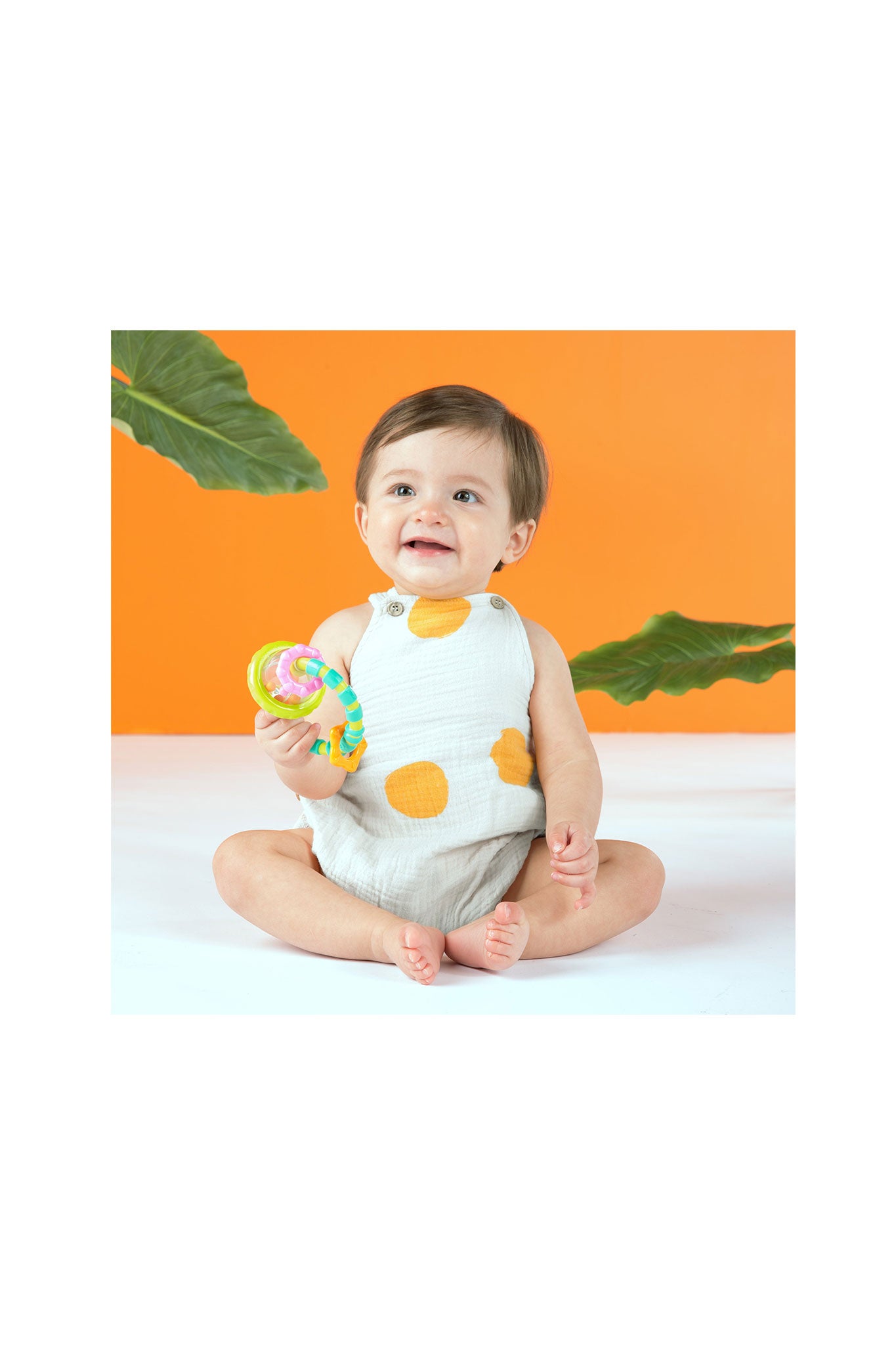 Bright Starts Grab & Spin Rattle and Teether Toy