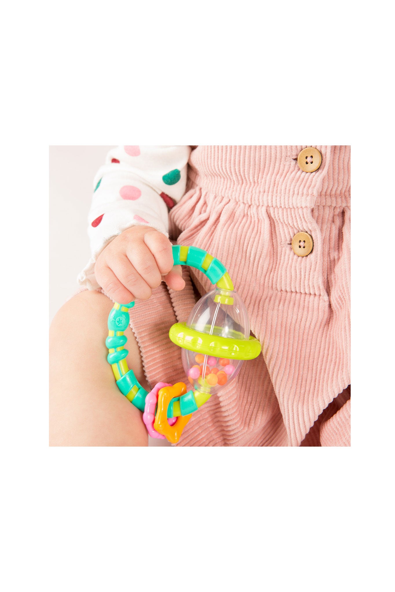 Bright Starts Grab & Spin Rattle and Teether Toy