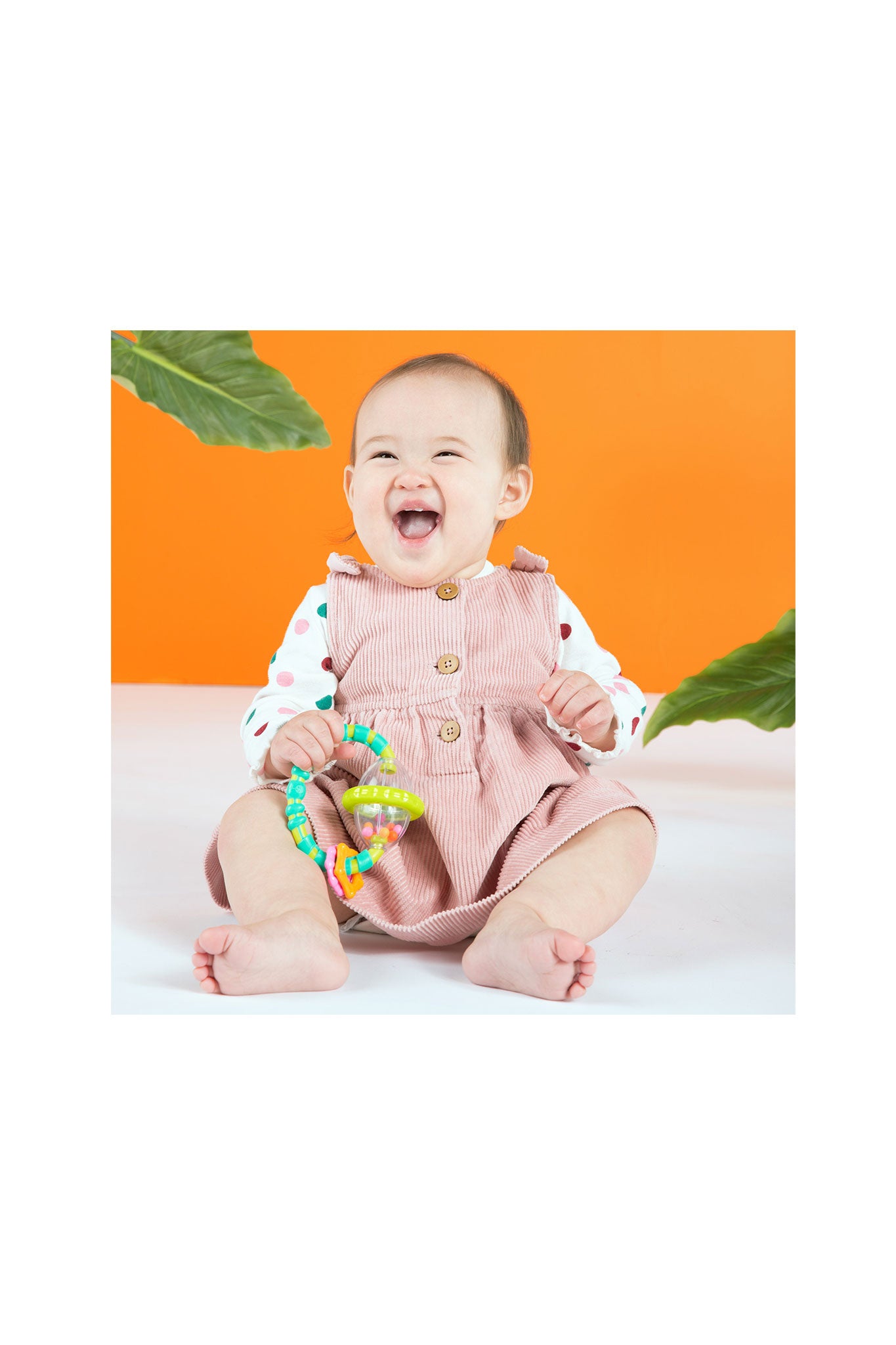 Bright Starts Grab & Spin Rattle and Teether Toy