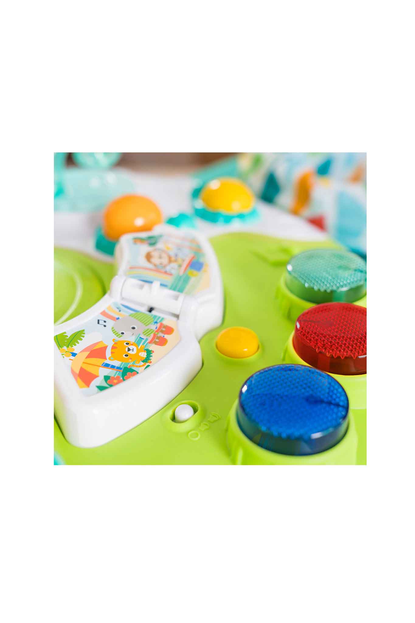 Bright Starts Around We Go 2-in-1 Walk Around Activity Center & Table Tropic Cool