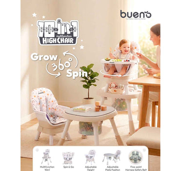 Bueno Grow360 10In1 Multifunction High Chair & Activity Center Beige 2G