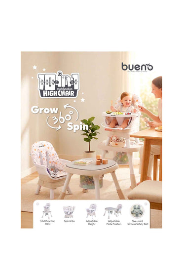 Bueno Grow360 10In1 Multifunction High Chair & Activity Center Beige 2G