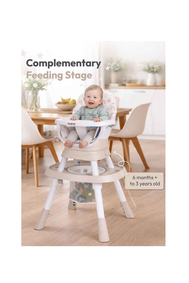 Bueno Grow360 10In1 Multifunction High Chair & Activity Center Beige 2G