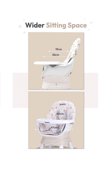 Bueno Grow360 10In1 Multifunction High Chair & Activity Center Beige 2G