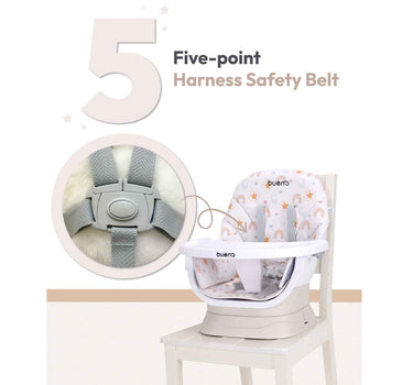 Bueno Grow360 10In1 Multifunction High Chair & Activity Center Beige 2G