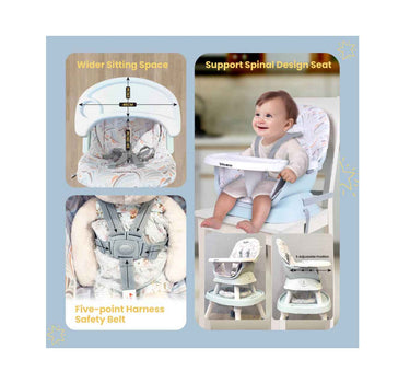 Bueno Grow360 10In1 Multifunction High Chair & Activity Center Blue