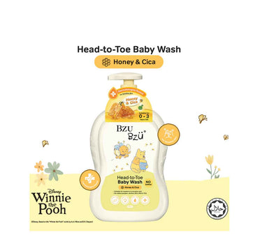 BZU BZU Head-to-Toe Baby Wash Honey & Cica 600ml