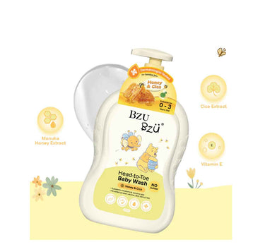 BZU BZU Head-to-Toe Baby Wash Honey & Cica 600ml